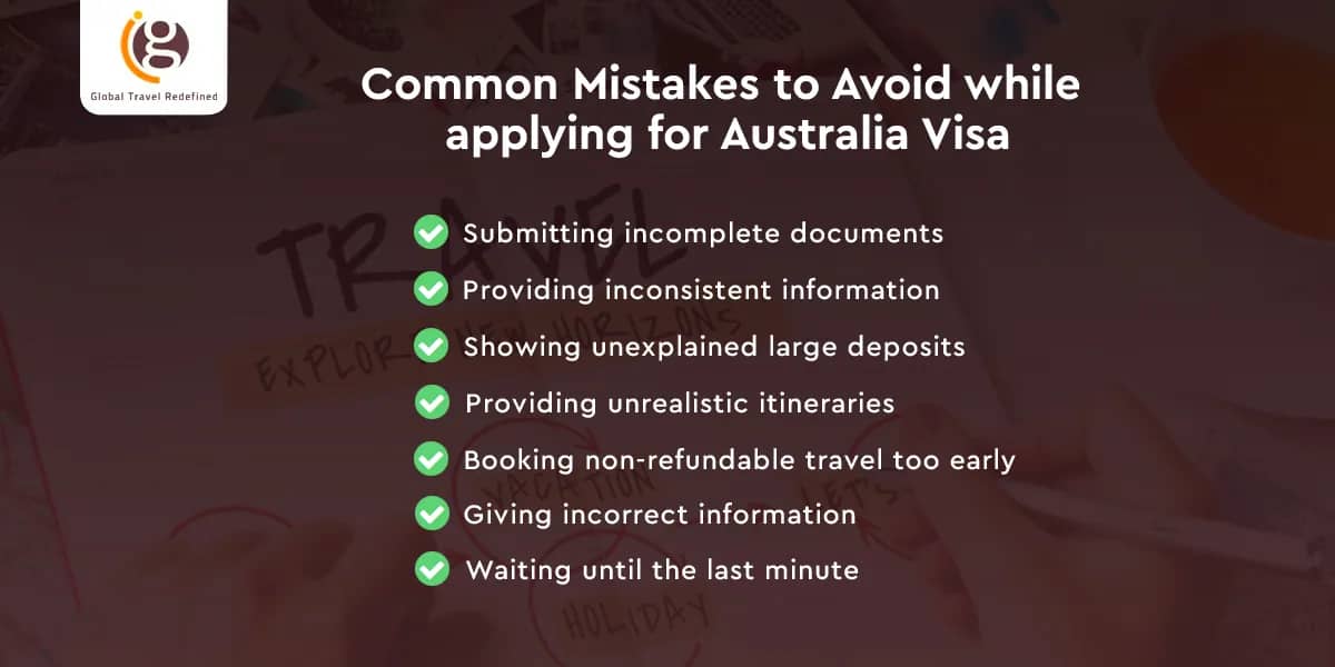 Common Mistakes to Avoid while applying for Australia Visa