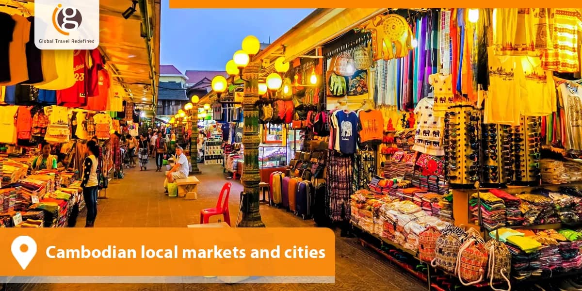Cambodian local markets and cities