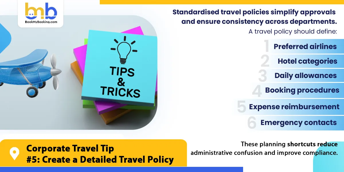 Corporate Travel Tip #5: Create a Detailed Travel Policy