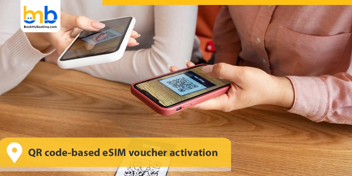 QR code-based eSIM voucher activation